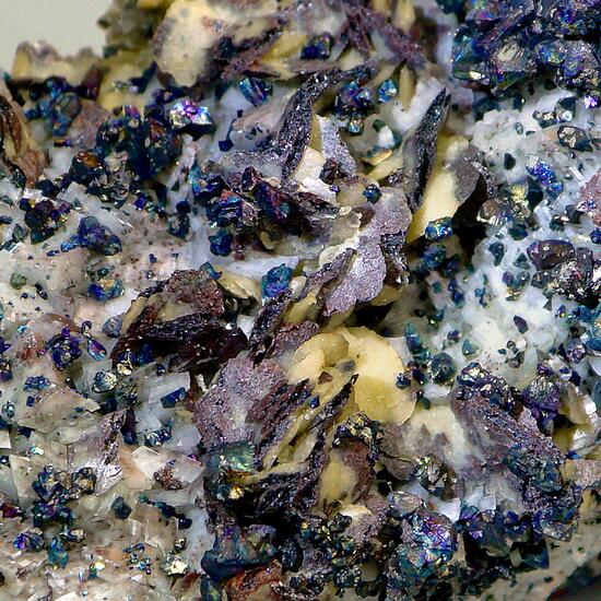 Chalcopyrite & Calcite On Dolomite