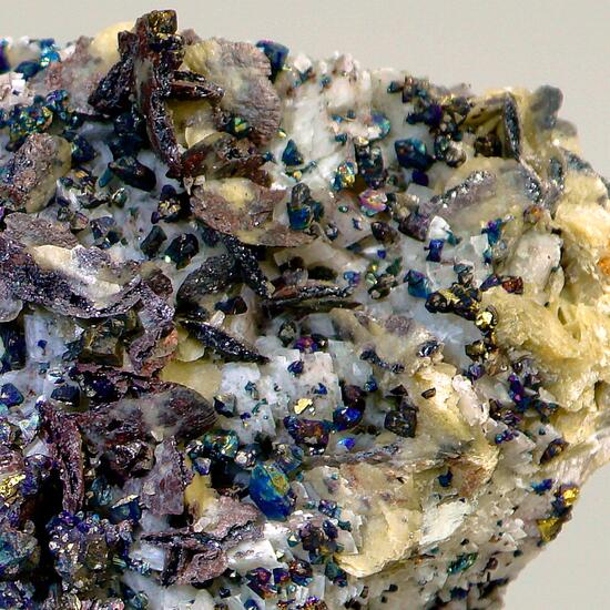 Chalcopyrite & Calcite On Dolomite