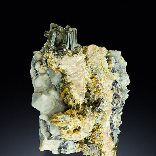 Baryte On Smoky Quartz