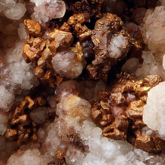 Native Copper On Calcite & Dolomite