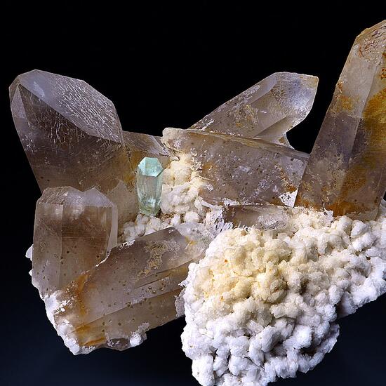 Aquamarine With Smoky Quartz