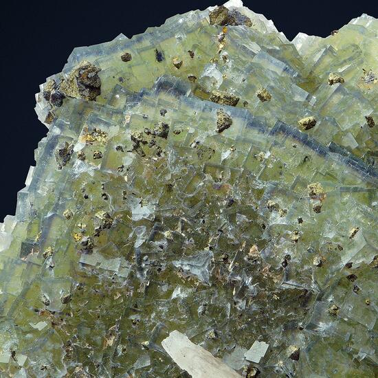 Fluorite With Chalcopyrite & Baryte