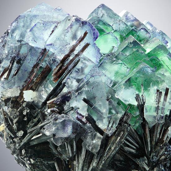 Fluorite On Schorl