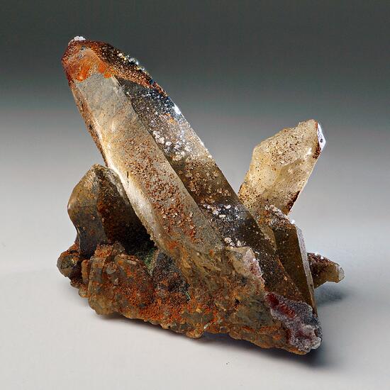 Smoky Quartz With Limonite