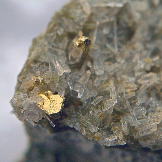 Native Gold Epidote & Rock Crystal