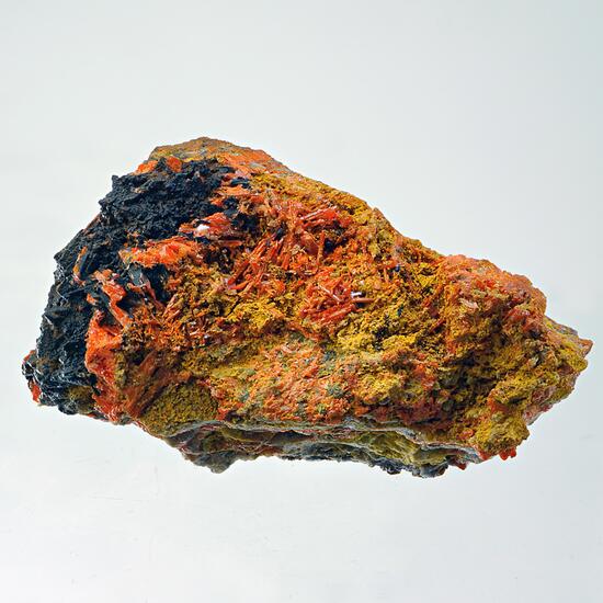 Asbolane On Crocoite & Pyromorphite