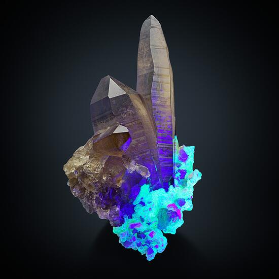 Opal Var Hyalite On Smoky Quartz