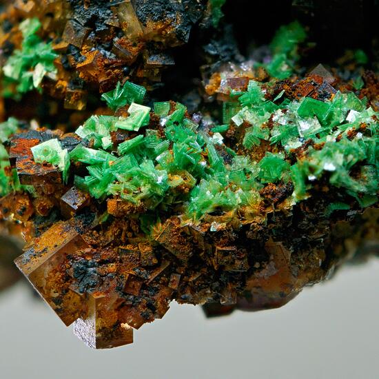 Zeunerite On Fluorite