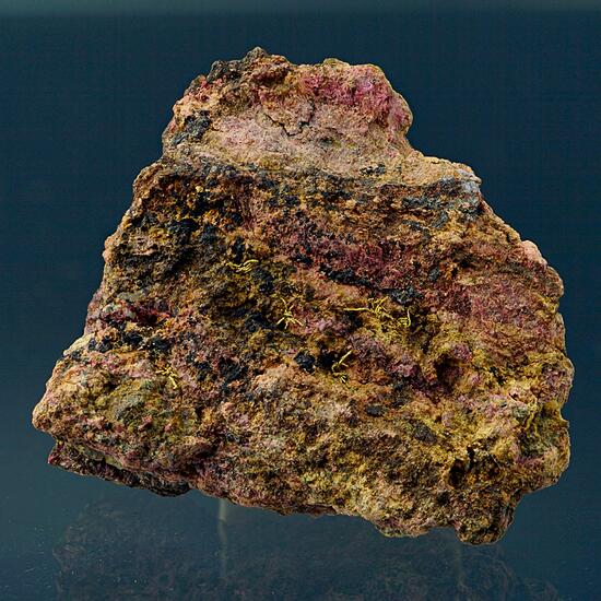 Gold With Erythrite & Safflorite