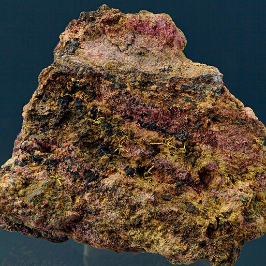 Gold With Erythrite & Safflorite