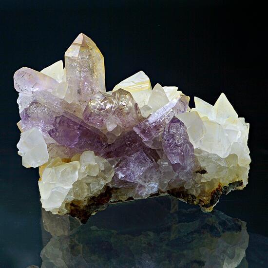 Amethyst On Calcite