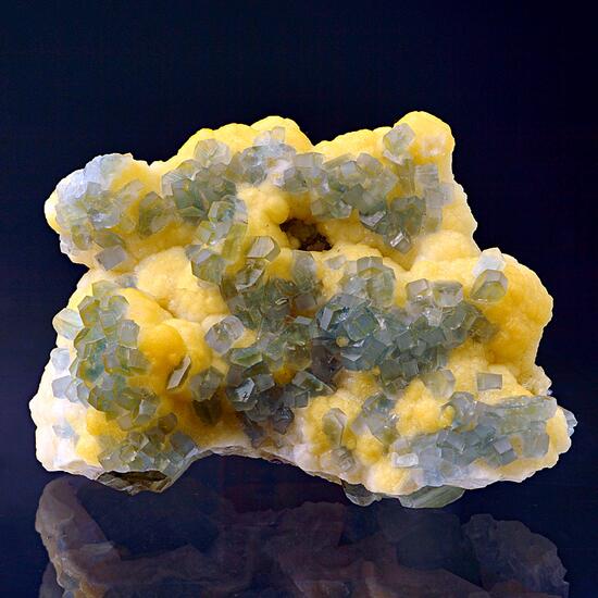 Celestine On Calcite & Fluorite