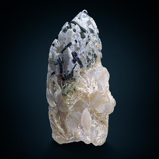 Tourmaline Var Indicolite On Quartz