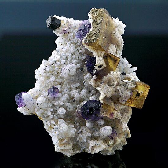 Sceptre Fluorite On Quartz