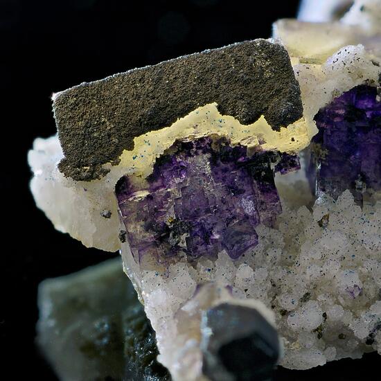 Sceptre Fluorite On Quartz