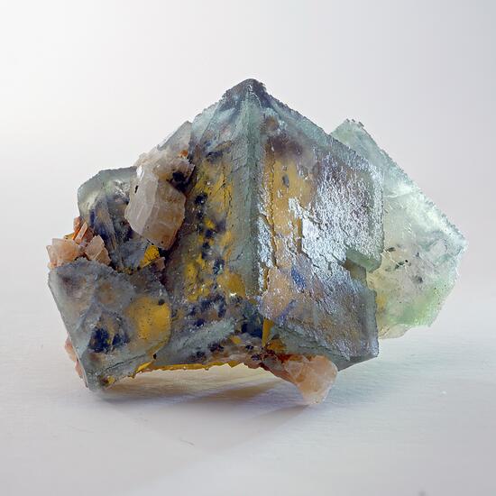 Fluorite With Chalcopyrite Inclusions & Dolomite