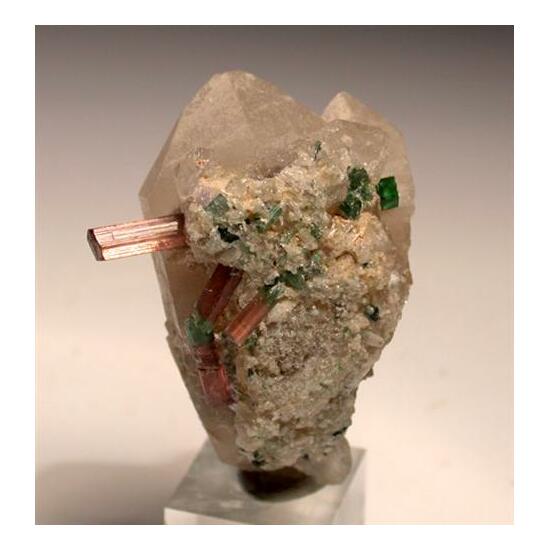 Tourmaline On Quartz