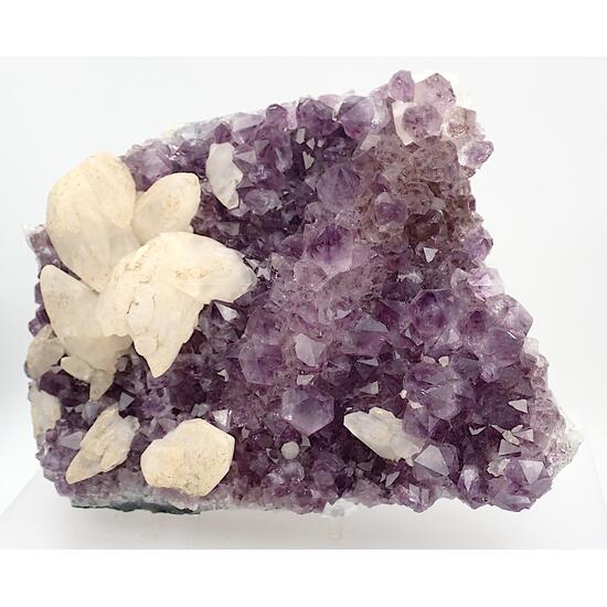 Calcite On Amethyst