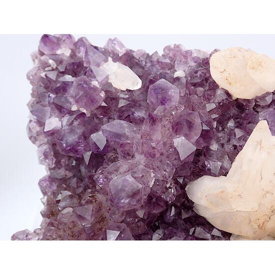 Calcite On Amethyst