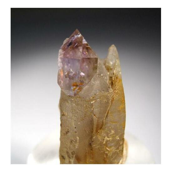 Amethyst On Smoky Quartz