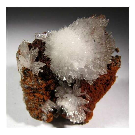 Aragonite On Limonite