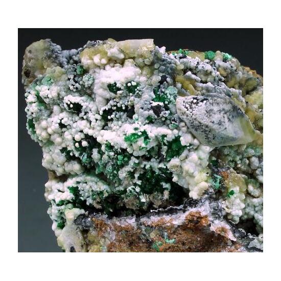 Annabergite Calcite Gaspéite & Aragonite