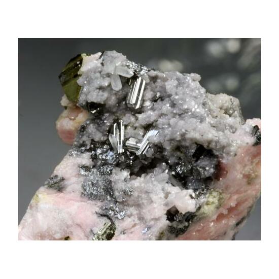 Seligmannite Rhodochrosite Pyrite & Quartz