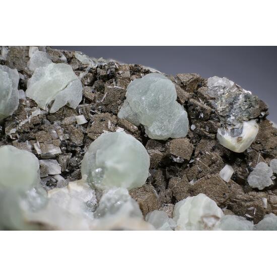 Prehnite Calcite & Julgoldite-(Fe2+)