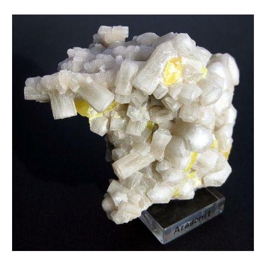 Aragonite With Native Sulphur