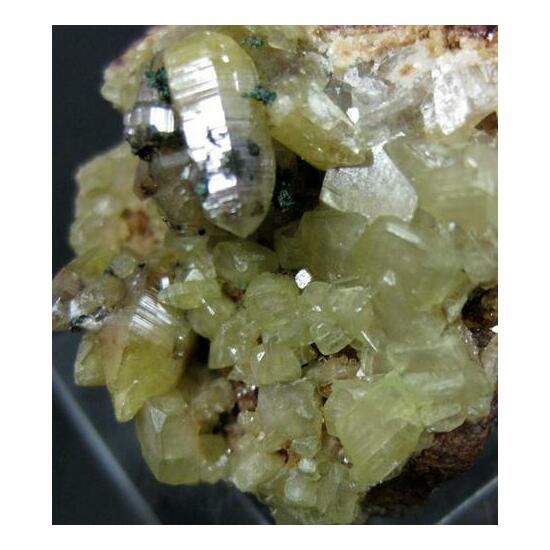 Cadmian Smithsonite With Mimetite Native Copper & Malachite