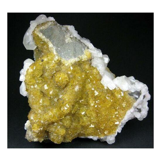 Fluorite & Calcite With Marcasite