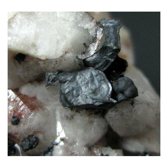 Pyrolusite & Fluorite On Quartz