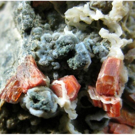 Heulandite-Ca With Celadonite & Chalcedony