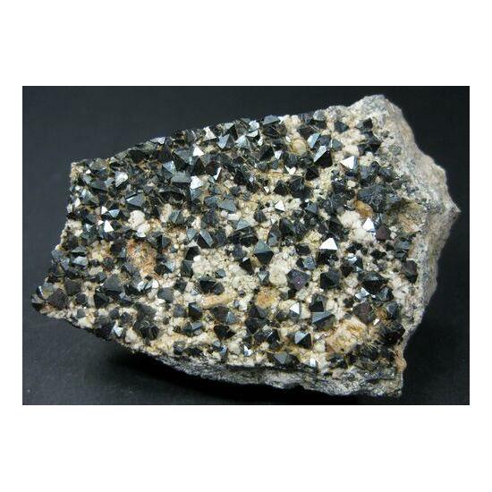 Magnetite With Feldspar Group & Quartz