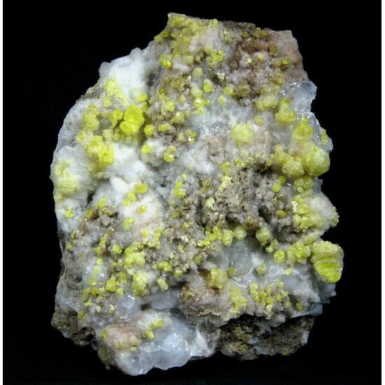 Native Sulphur On Anhydrite