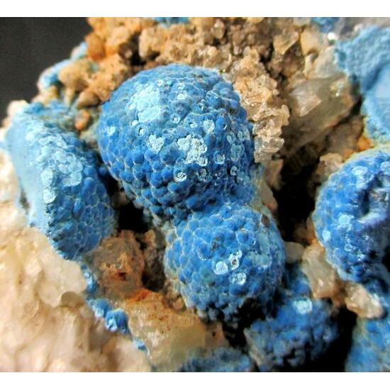 Shattuckite On Calcite