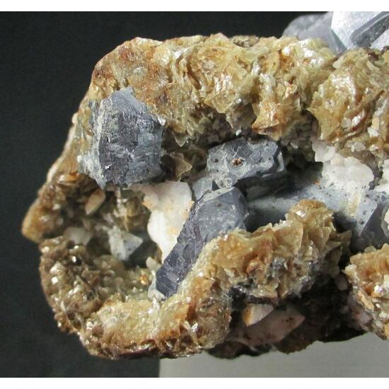 Galena On Siderite Psm Galena & Baryte