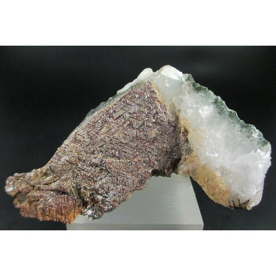 Rutile Var Sagenite & Chlorite On Quartz