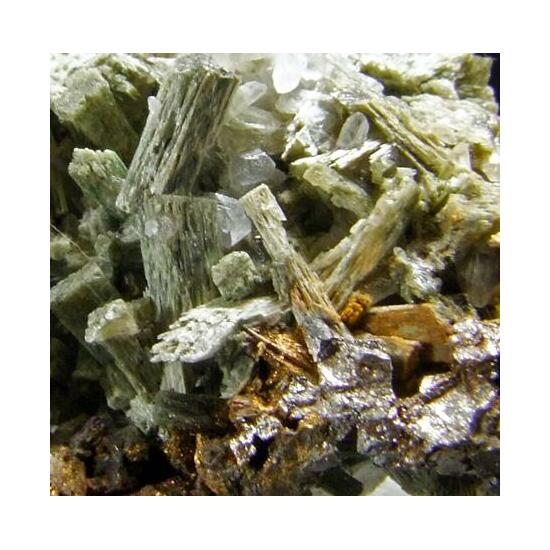 Actinolite Chalcopyrite & Axinite-(Fe)