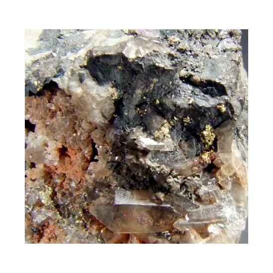 Gold On Chalcocite & Covellite