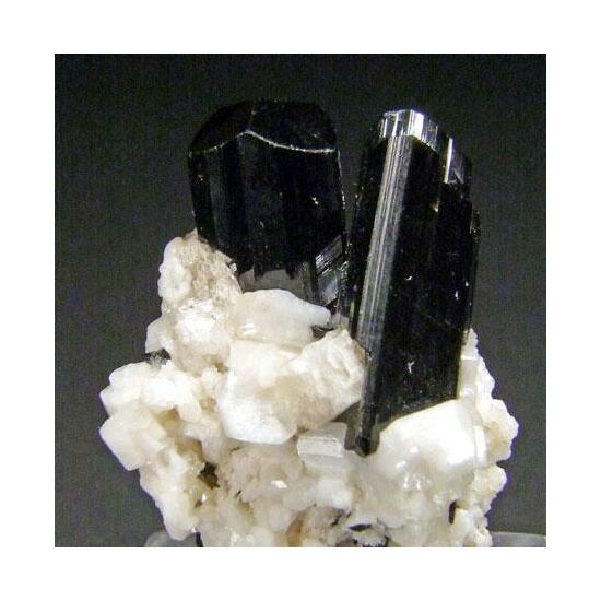 Schorl On Albite