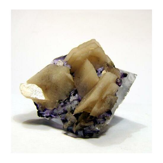 Calcite On Fluorite