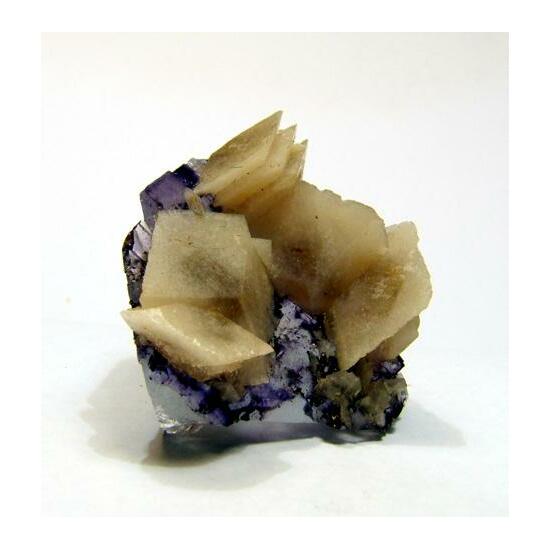 Calcite On Fluorite