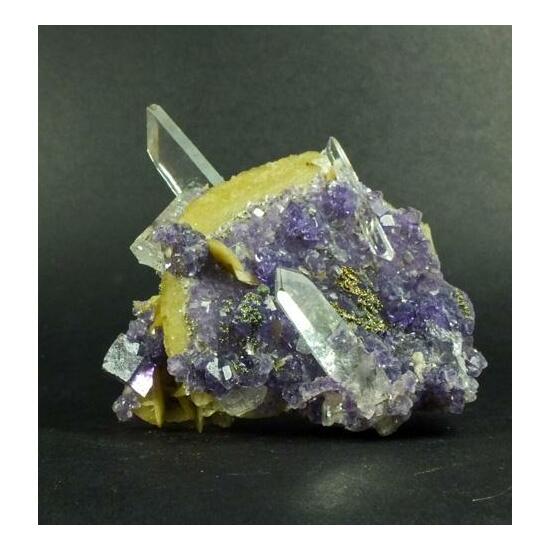 Fluorite & Quartz On Dolomite