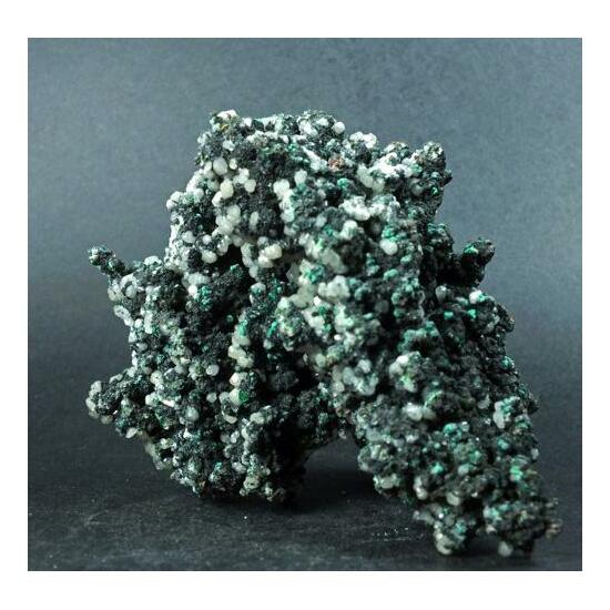 Tenorite & Calcite On Native Copper