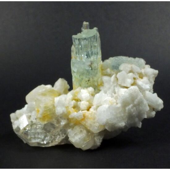 Aquamarine On Albite