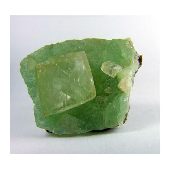 Calcite On Prehnite