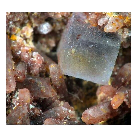 Fluorite On Quartz