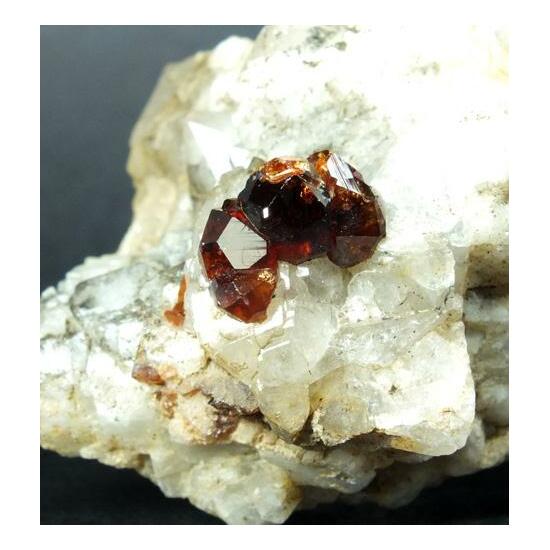 Hessonite On Albite & Quartz