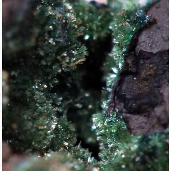 Libethenite On Pseudomalachite